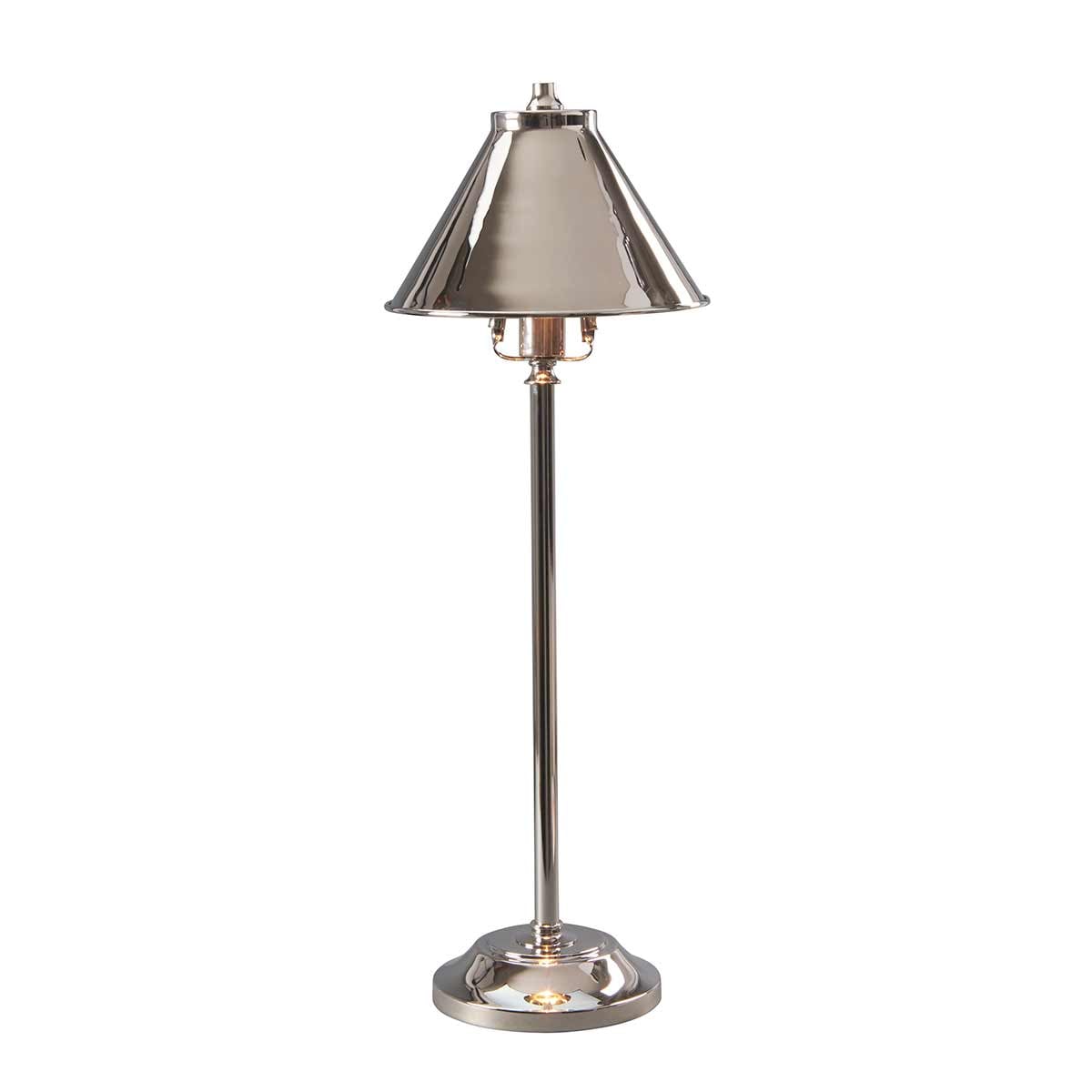 Elstead Provence 1 Light Table Lamp in Polished Nickel