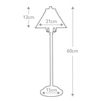 Elstead Provence 1 Light Table Lamp in Polished Nickel - dimensions