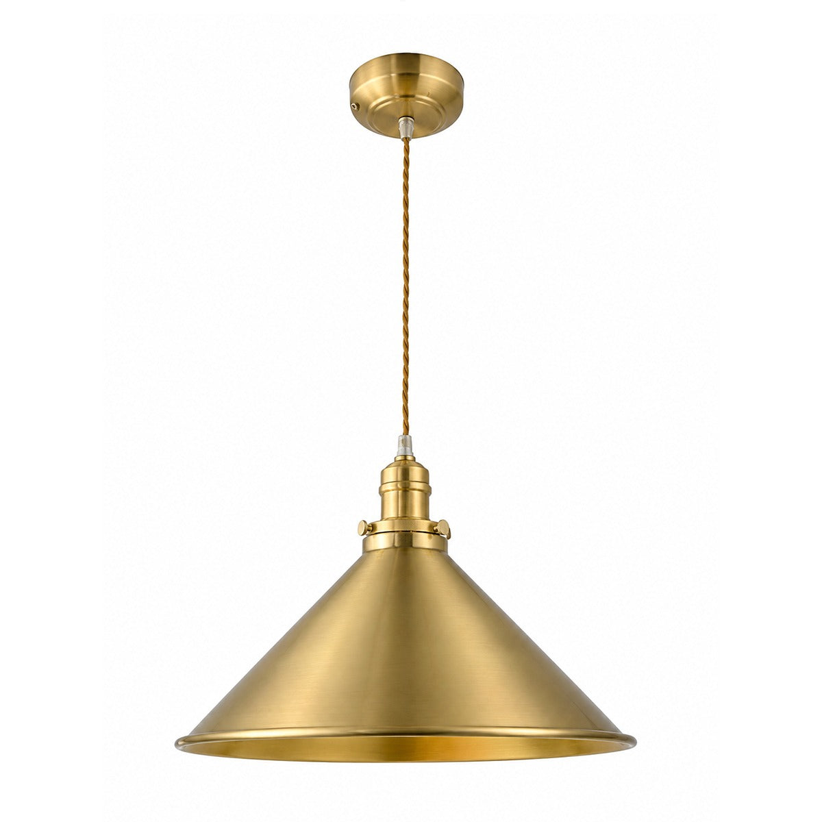 Elstead Provence 1 Light Pendant Light in Aged Brass