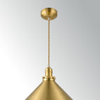 Elstead Provence 1 Light Pendant Light in Aged Brass