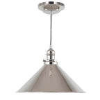Elstead Provence 1 Light Pendant Light in Polished Nickel