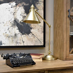 Elstead Provence Desk Lamp in Aged Brass