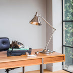 Elstead Provence Desk Lamp in Polished Nickel