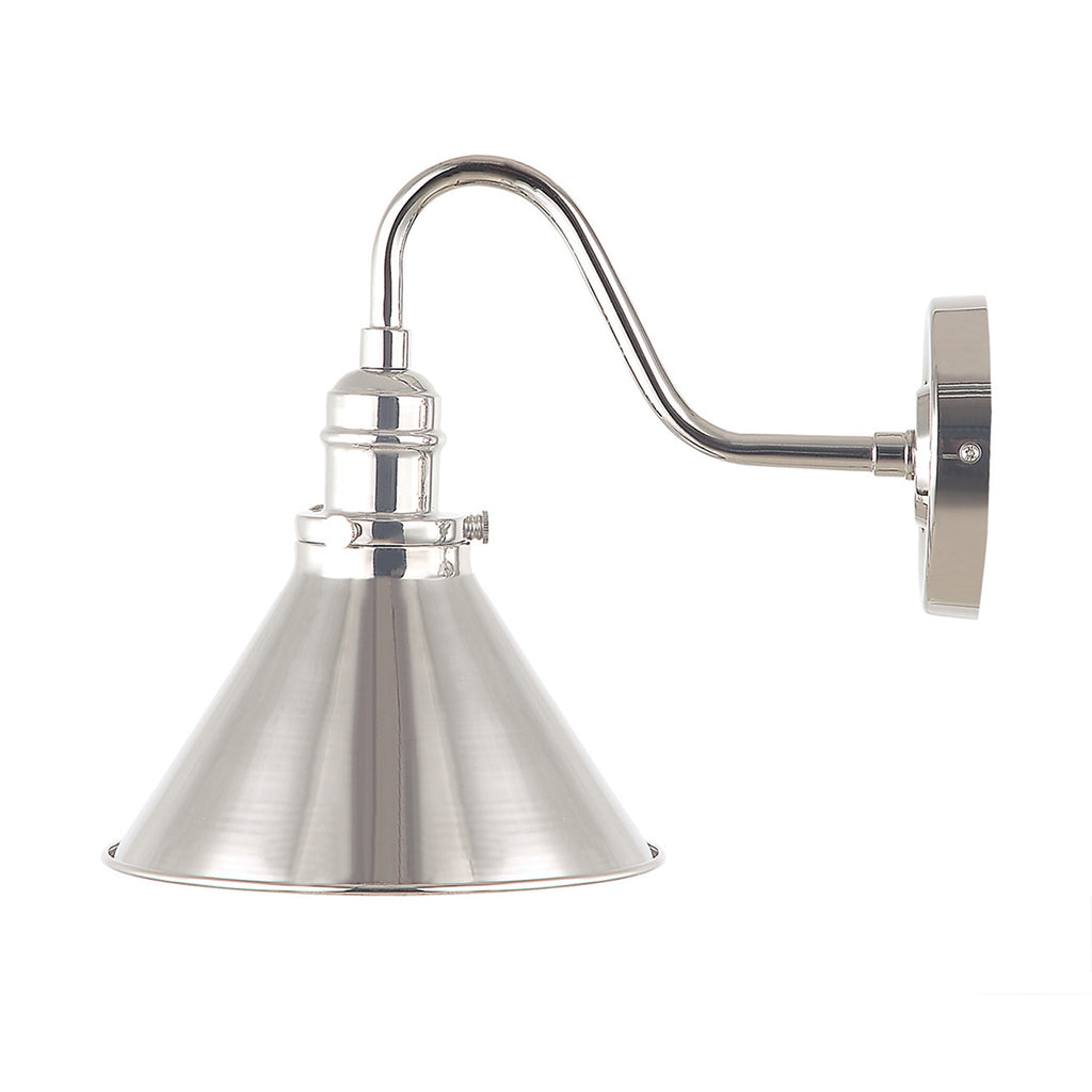 Elstead Provence 1 Light Wall Light in Polished Nickel