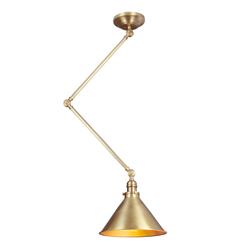Elstead Provence 1 Light Adjustable Pendant Light/Wall Light in Aged Brass