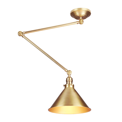 Elstead Provence 1 Light Adjustable Pendant Light/Wall Light in Aged Brass