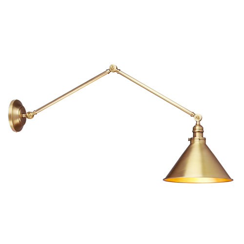 Elstead Provence 1 Light Adjustable Pendant Light/Wall Light in Aged Brass