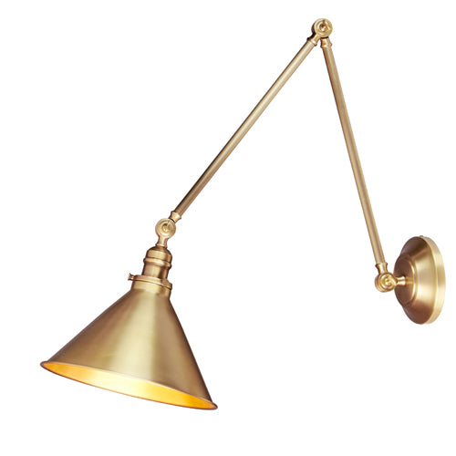 Elstead Provence 1 Light Adjustable Pendant Light/Wall Light in Aged Brass