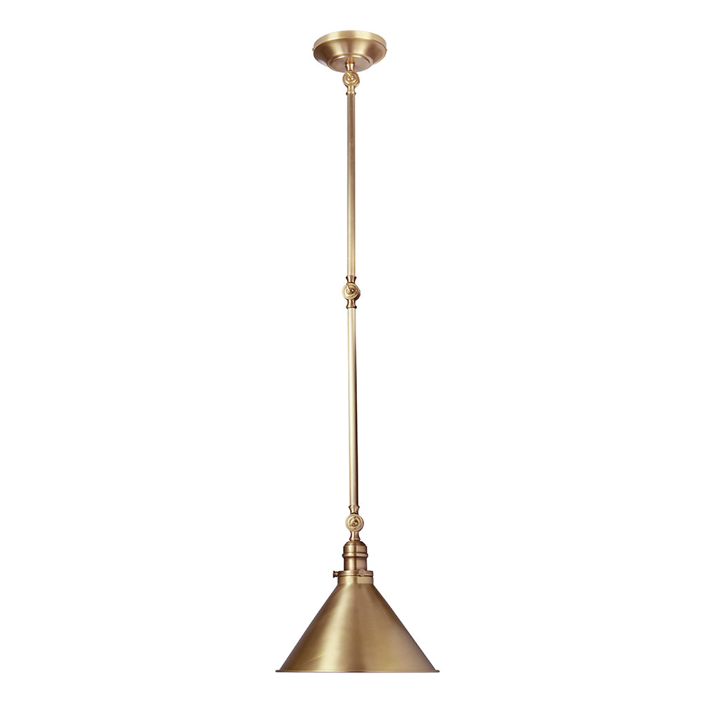 Elstead Provence 1 Light Adjustable Pendant Light/Wall Light in Aged Brass