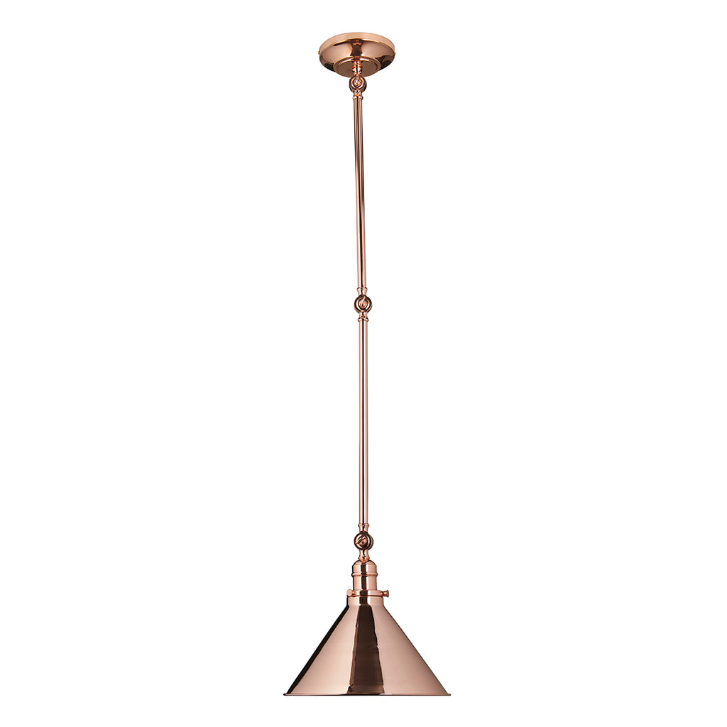 Elstead Provence 1 Light Adjustable Wall Light in Polished Copper