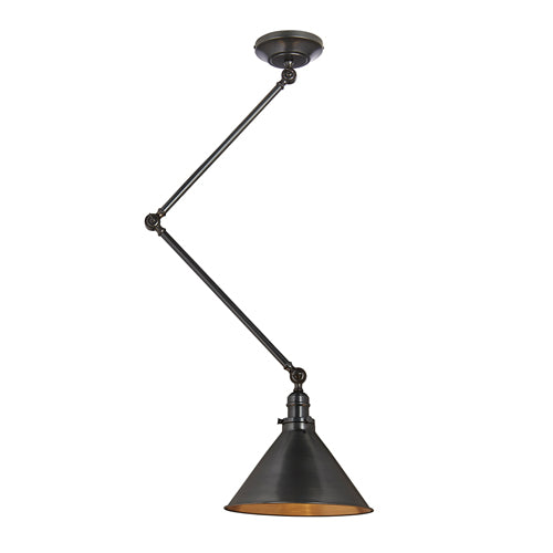 Elstead Provence 1 Light Adjustable Pendant/Wall Light in Old Bronze