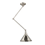 Elstead Provence 1 Light Adjustable Pendant/Wall Light in Polished Nickel