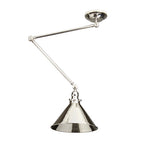 Elstead Provence 1 Light Adjustable Pendant/Wall Light in Polished Nickel