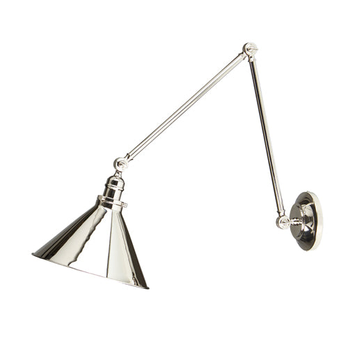 Elstead Provence 1 Light Adjustable Pendant/Wall Light in Polished Nickel