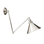Elstead Provence 1 Light Adjustable Pendant/Wall Light in Polished Nickel