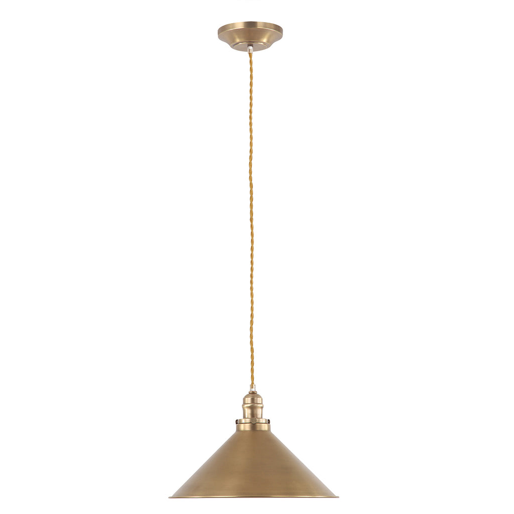Elstead Provence 1 Light Pendant Light in Aged Brass