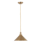 Elstead Provence 1 Light Pendant Light in Aged Brass