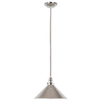 Elstead Provence 1 Light Pendant Light in Polished Nickel