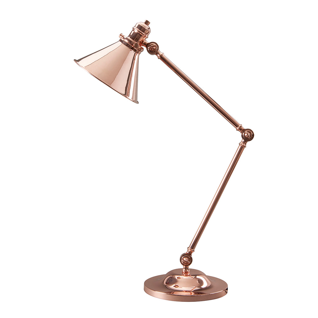 Elstead Provence Desk Lamp in Polished Copper
