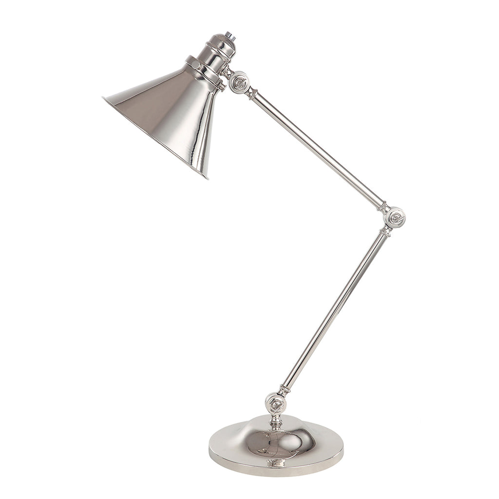Elstead Provence Desk Lamp in Polished Nickel