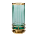 Quintiesse Arno Table Lamp Aged Brass Green