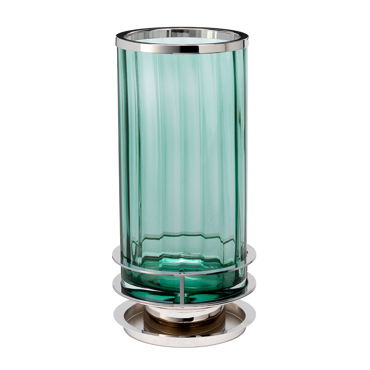 Quintiesse Arno Table Lamp Polished Nickel Green