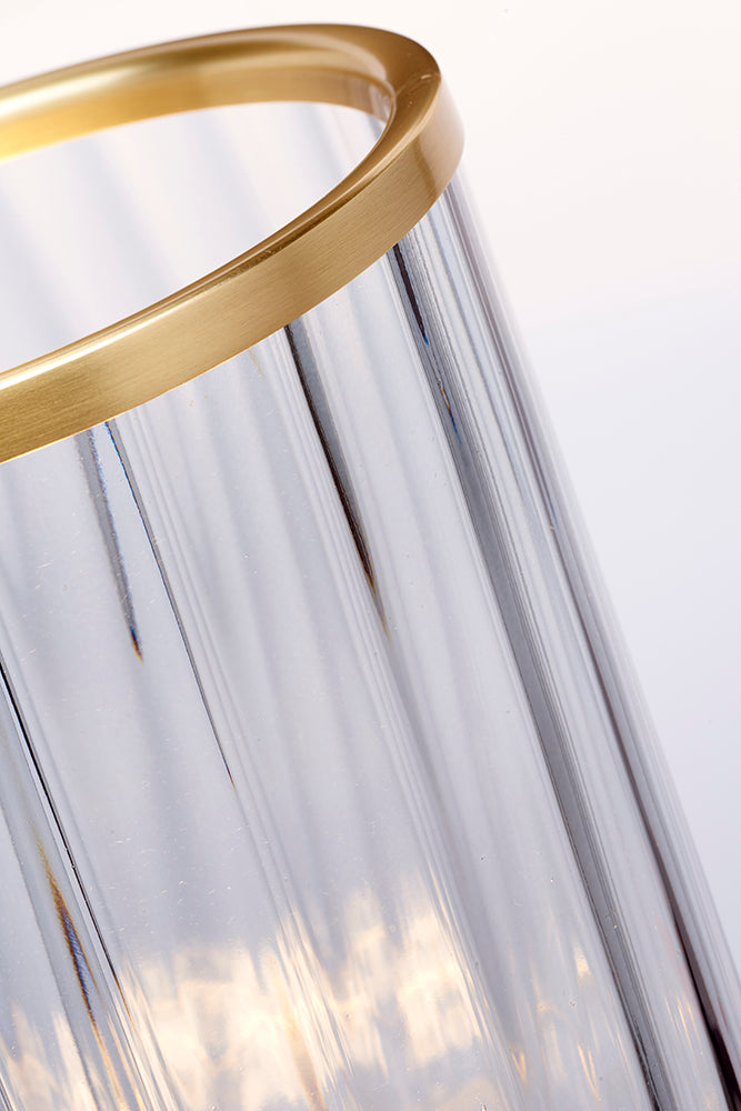 Quintiesse Arno Table Lamp Aged Brass Smoked