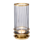 Quintiesse Arno Table Lamp Aged Brass Smoked