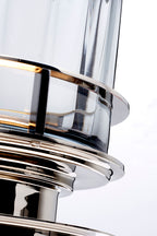 Quintiesse Arno Table Lamp Polished Nickel Smoked Glassware