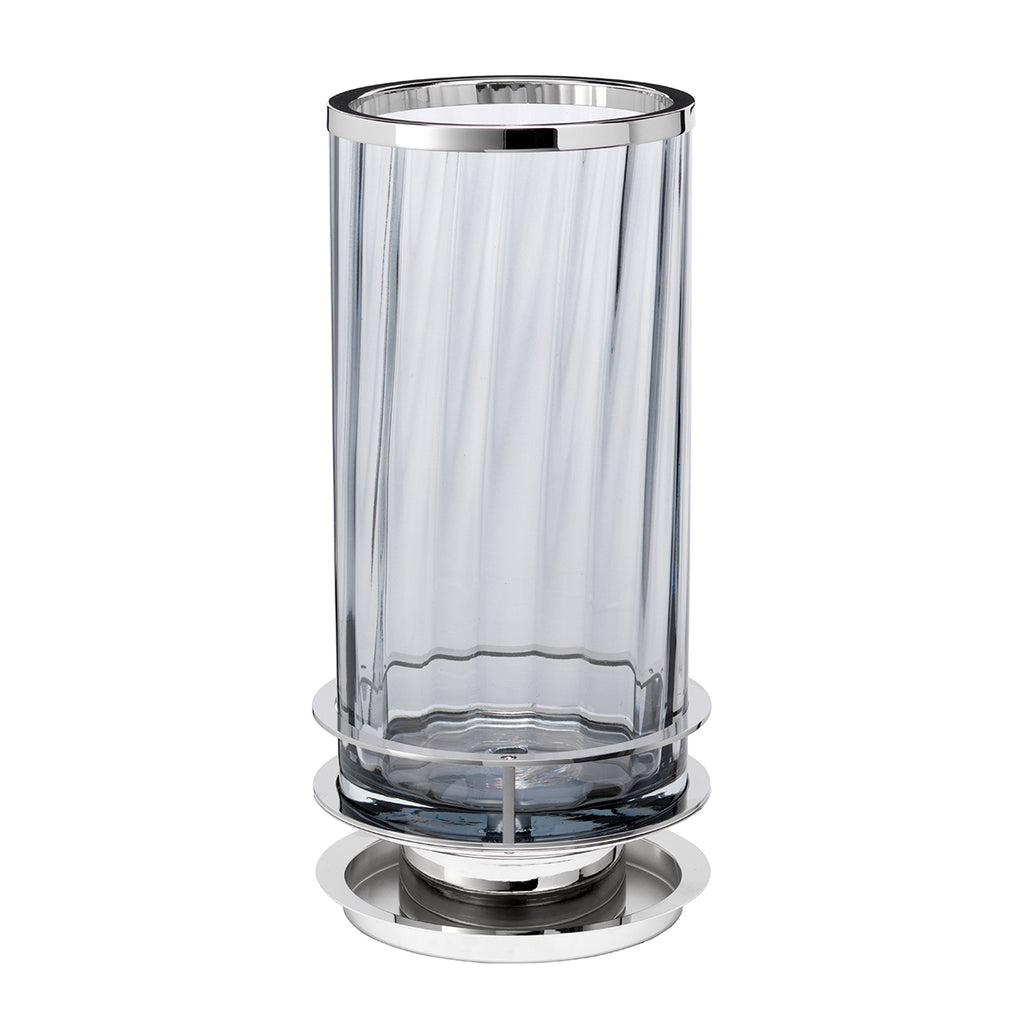 Quintiesse Arno Table Lamp Polished Nickel Smoked Glassware