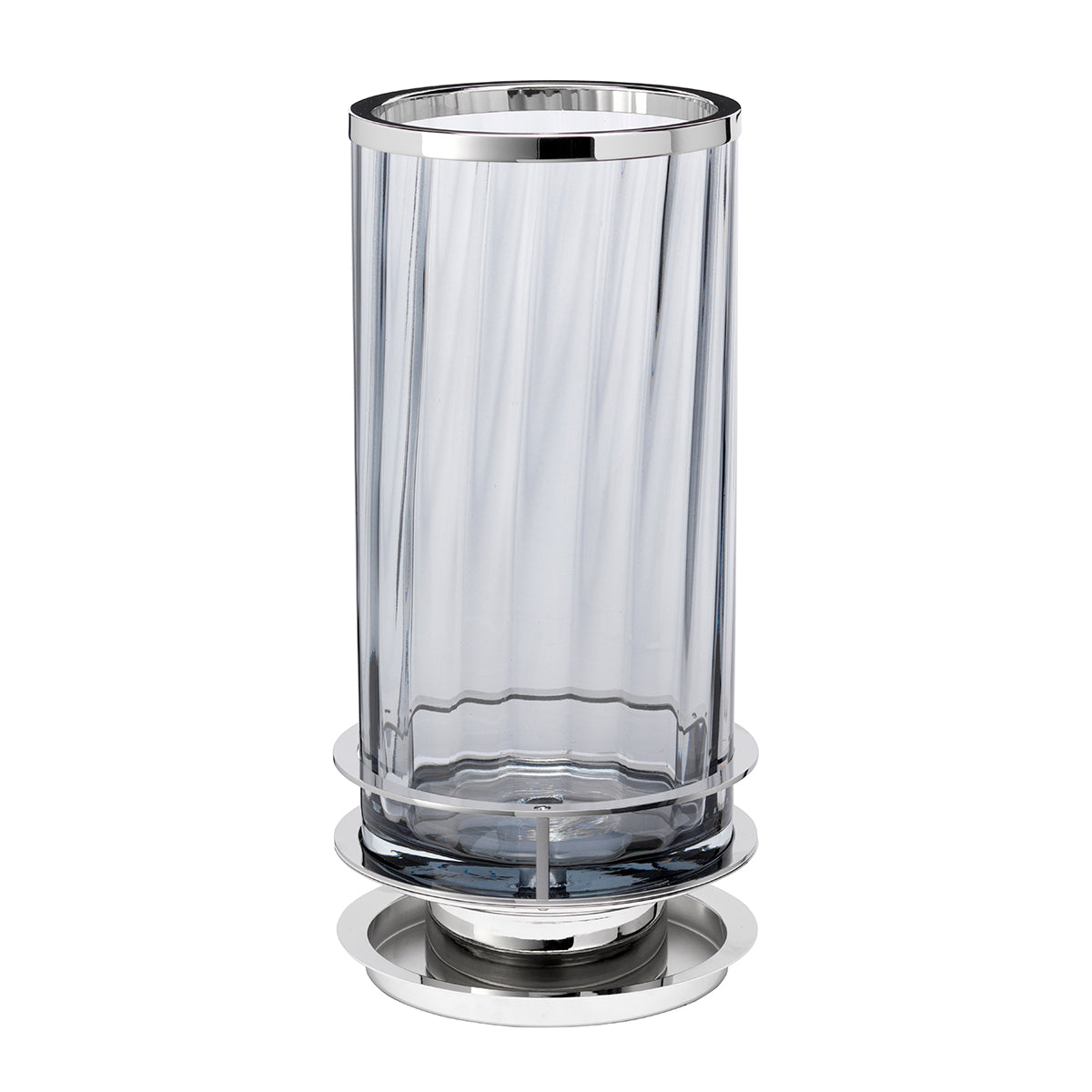 Quintiesse Arno Table Lamp Polished Nickel Smoked Glassware