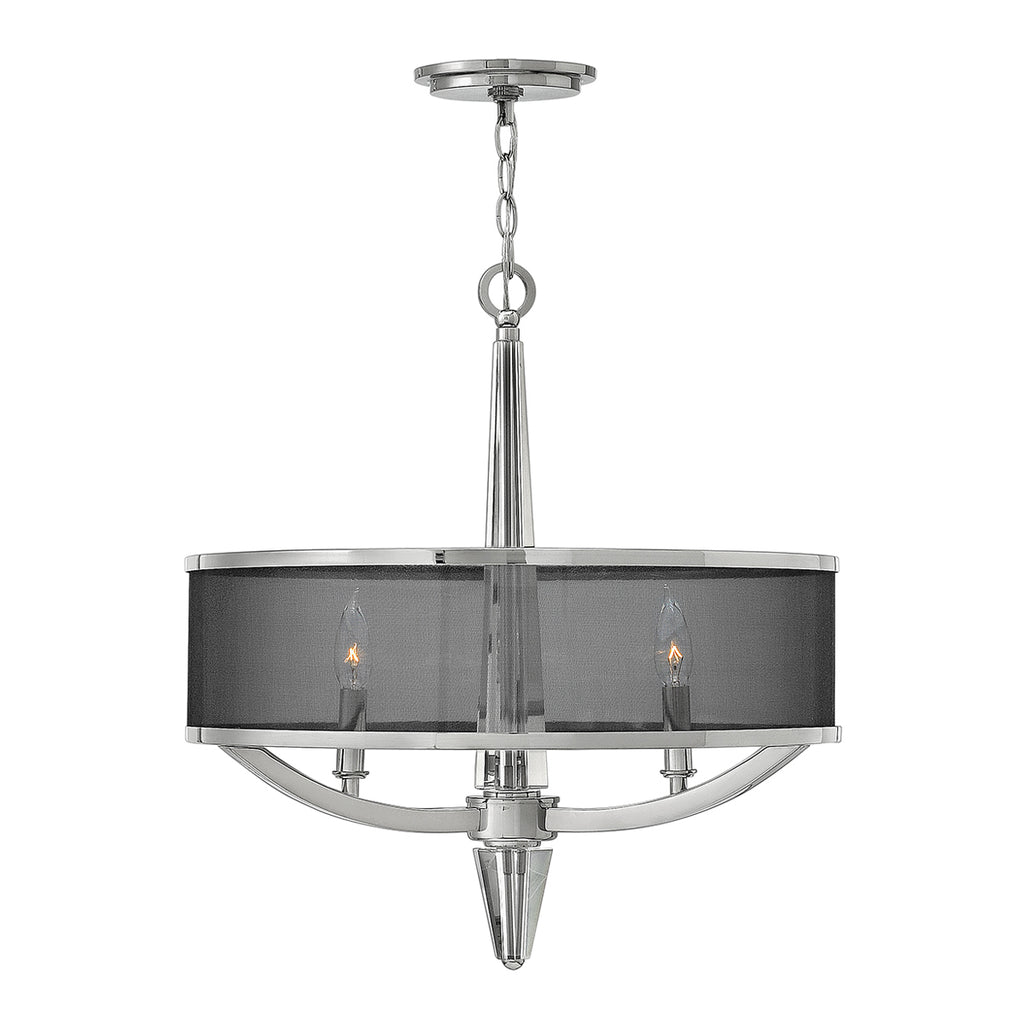 Quintiesse Ascher 3 Light Pendant Light Polished Nickel