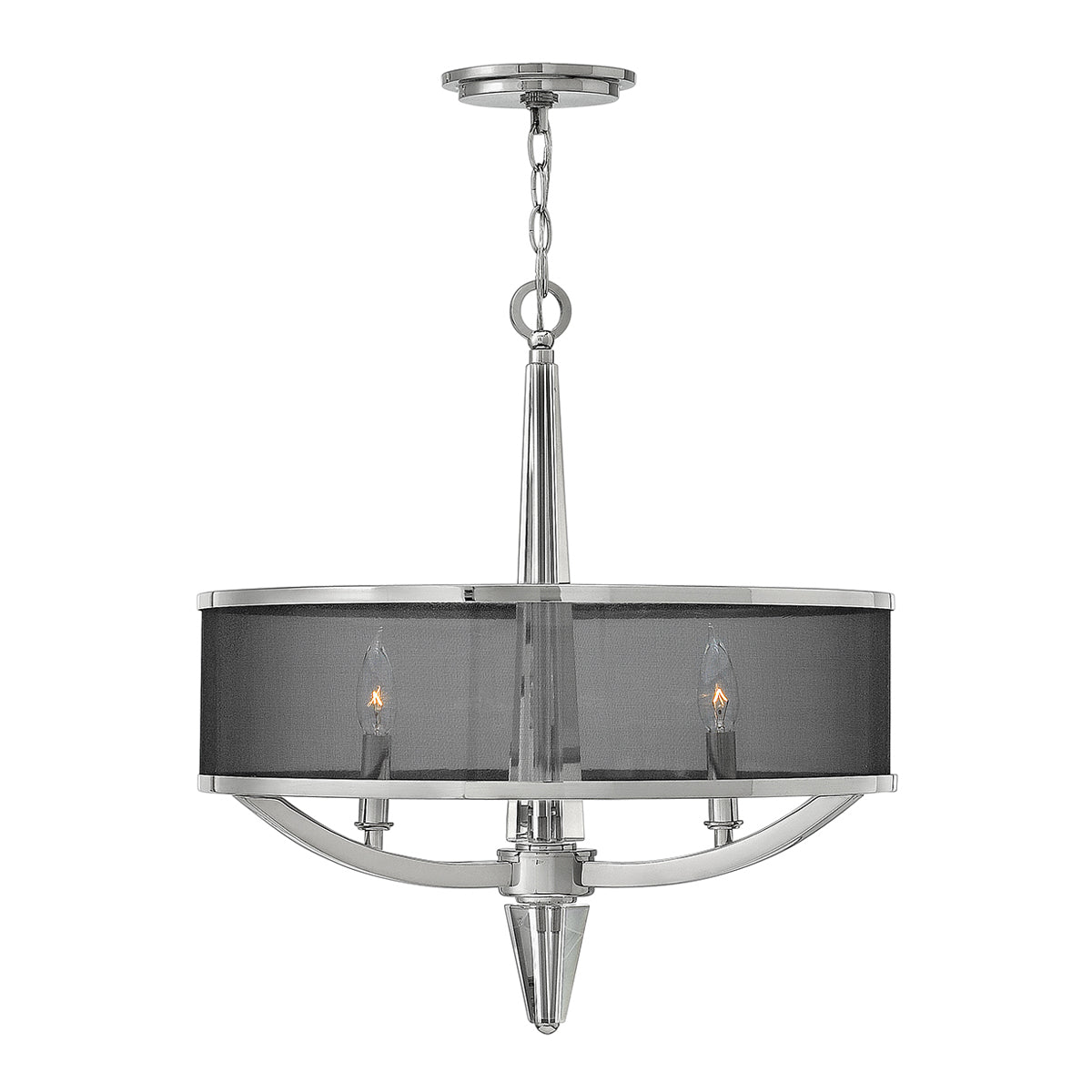 Quintiesse Ascher 3 Light Pendant Light Polished Nickel