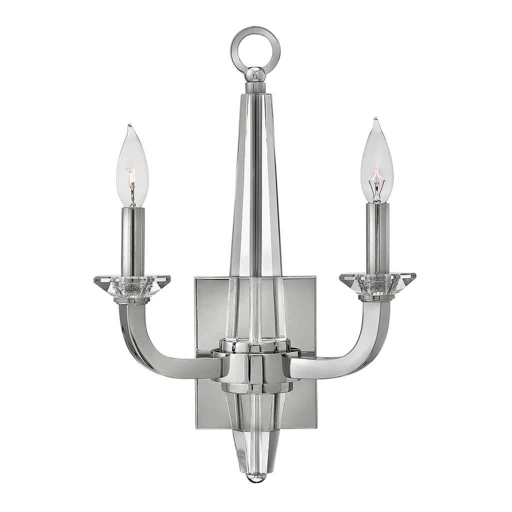 Quintiesse Ascher 2 Light Wall Light Polished Nickel
