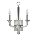 Quintiesse Ascher 2 Light Wall Light Polished Nickel