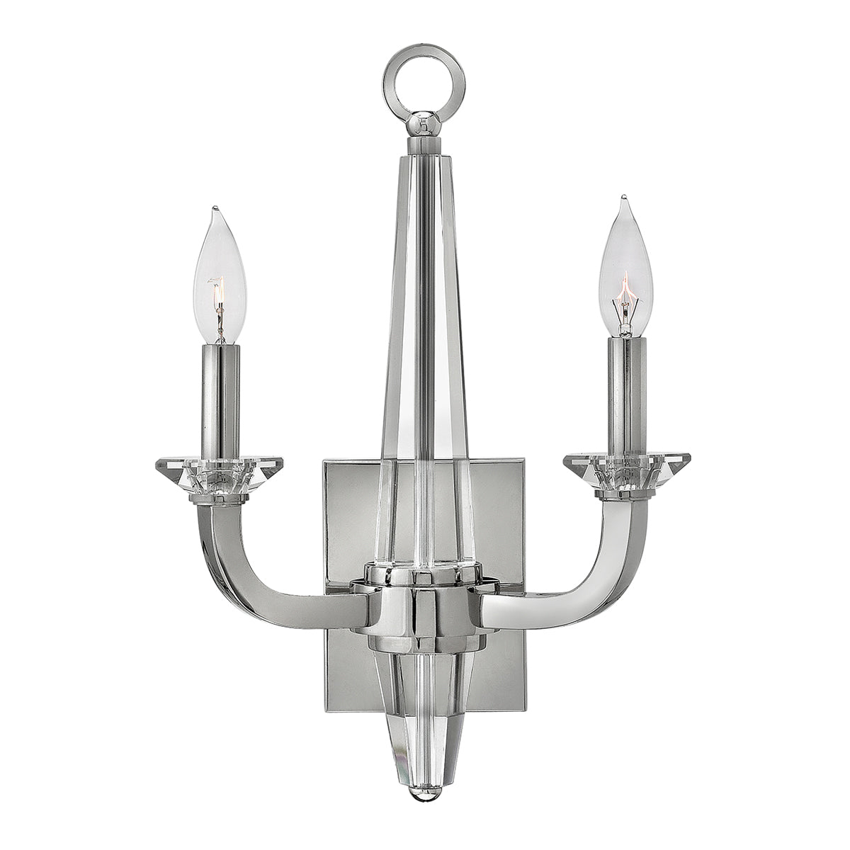 Quintiesse Ascher 2 Light Wall Light Polished Nickel