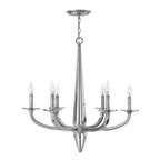 Quintiesse Ascher 6 Light Chandelier Polished Nickel