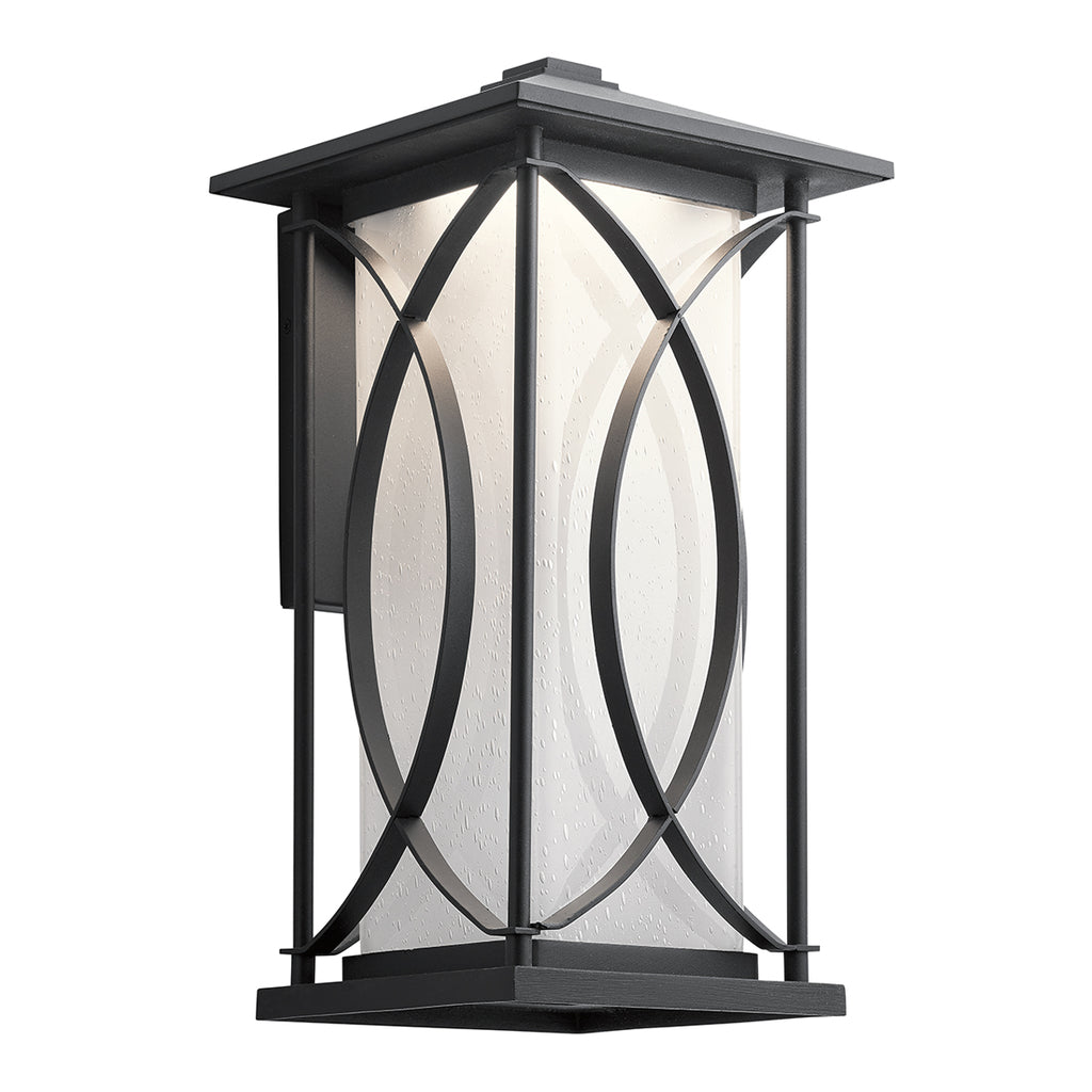 Quintiesse Ashbern Large Wall Lantern Textured Black