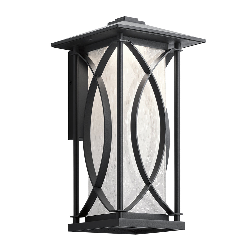 Quintiesse Ashbern Medium Wall Lantern Textured Black