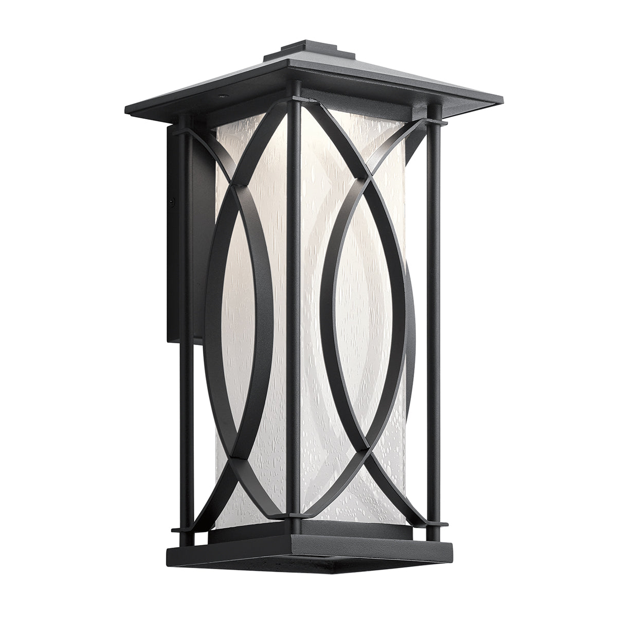 Quintiesse Ashbern Medium Wall Lantern Textured Black