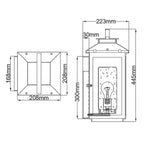 Quintiesse Atwater Outdoor Medium Wall Lantern in Painted Distressed Brass
