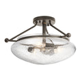 Quintiesse Belle 3 Light Semi Flush Ceiling Light Olde Bronze