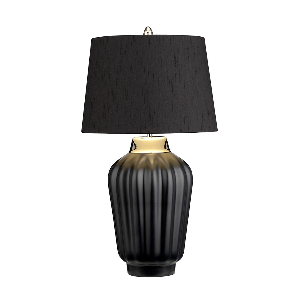 Quintiesse Bexley Table Lamp Black Polished Nickel