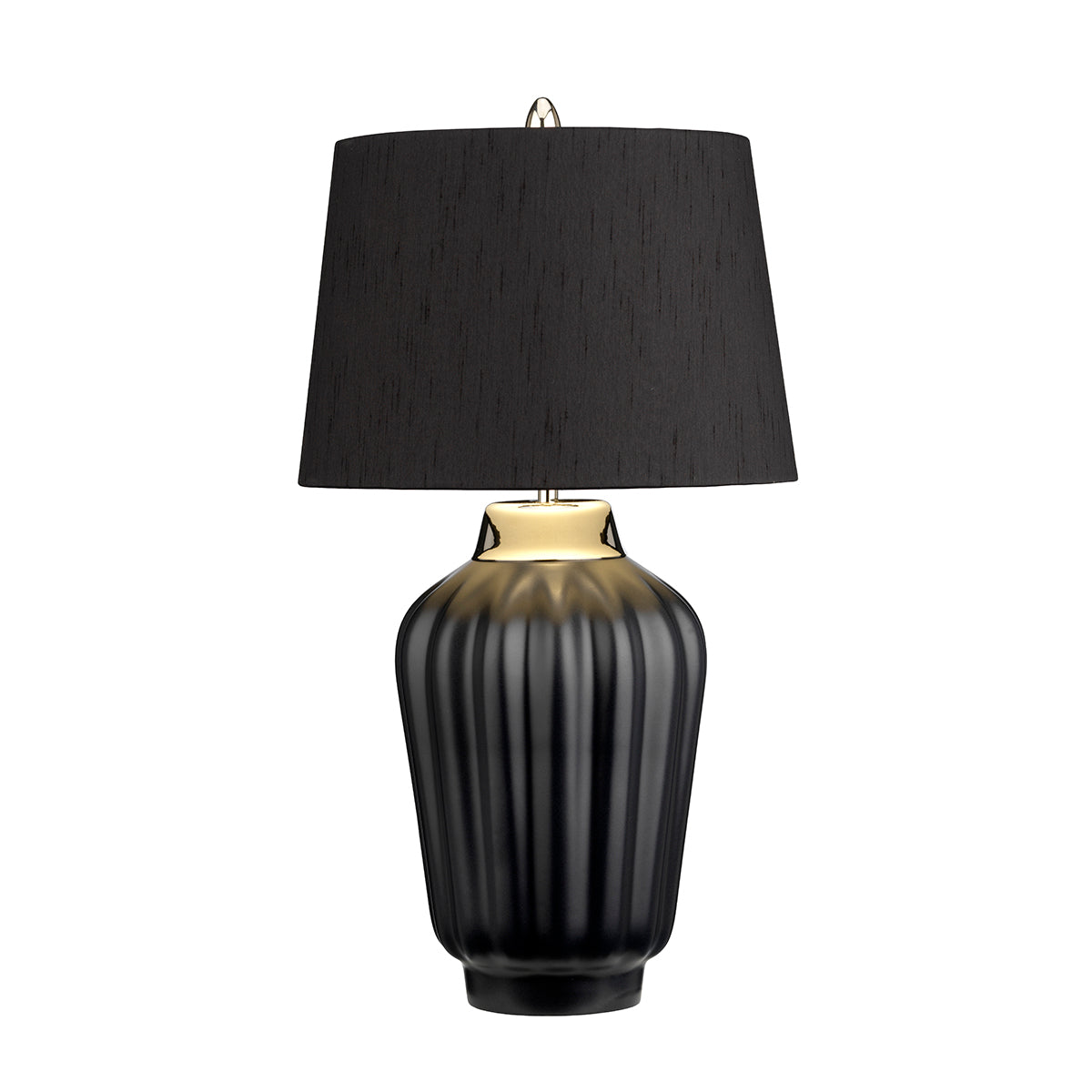 Quintiesse Bexley Table Lamp Black Polished Nickel