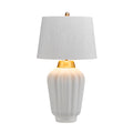 Quintiesse Bexley Table Lamp Brushed Brass White
