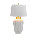 Quintiesse Bexley Table Lamp Brushed Brass White