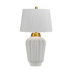 Quintiesse Bexley Table Lamp Brushed Brass White