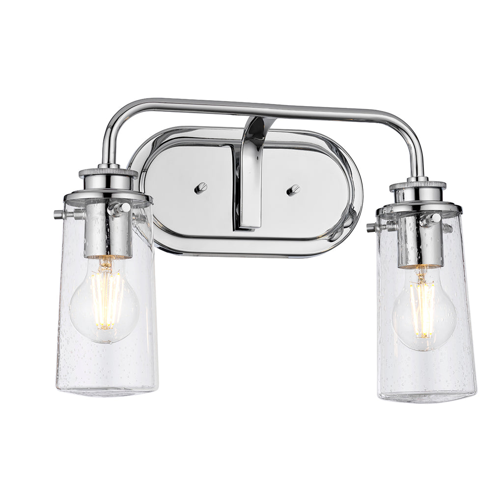 Quintiesse Braelyn 2 Light Wall Light Polished Chrome