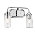 Quintiesse Braelyn 2 Light Wall Light Polished Chrome