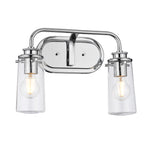 Quintiesse Braelyn 2 Light Wall Light Polished Chrome